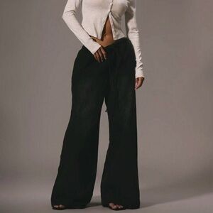 MUSERA Black Denim Jeans Drawstring Tie Baggy Oversized Fit Y2K Medium